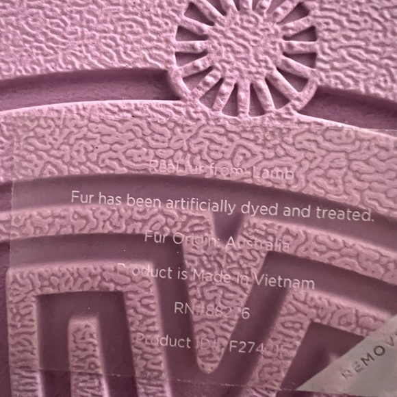 NEW UGG lamb fur pink purple disco sandals - Picture 8 of 8